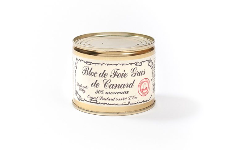 Bloc de foie gras de canard 30% morceaux Soulard