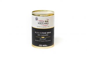 Bloc de foie gras de canard sans morceaux mi-cuit Soulard