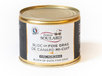 bloc foie gras canard morceaux 200g boite fer