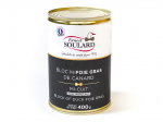 bloc foie gras canard morceaux 400g boite fer